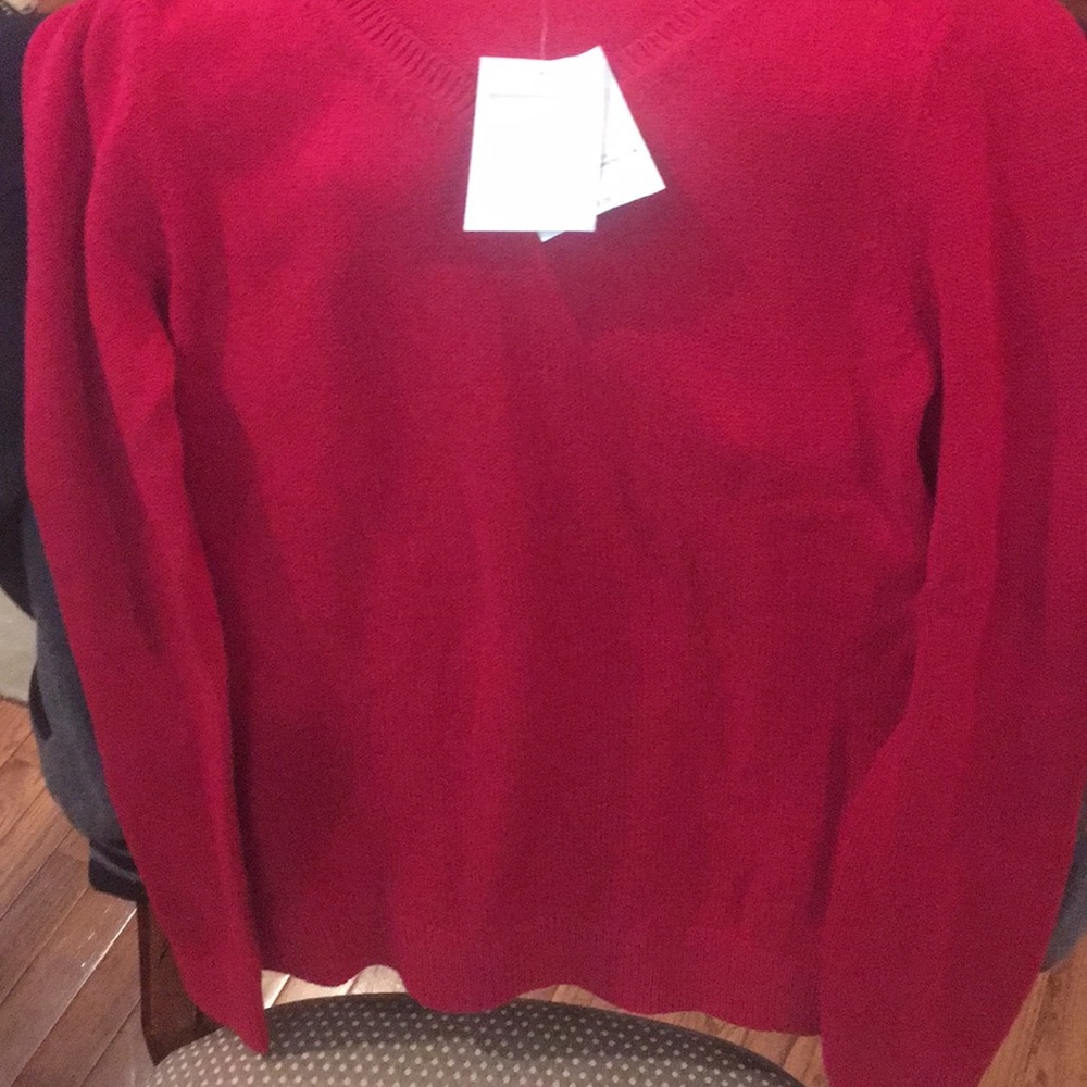 Lands end red sweater new wi/ tags Small - Picture 2 of 5